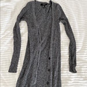 Ribbed maxi cardigan